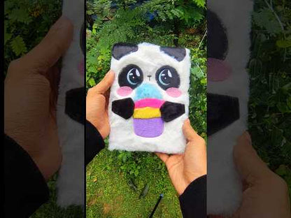 Panda Soft Fur Diary, Cute Panda Diary For Writing And Journaling | PACK OF 1