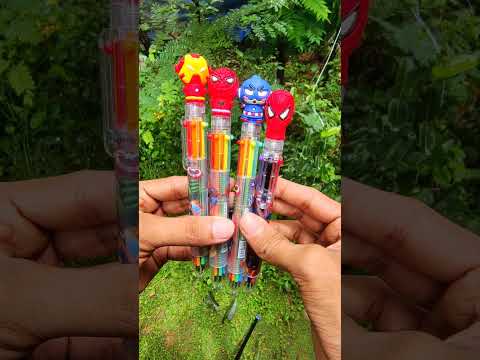 Avengers 6 in 1 multi color pen video